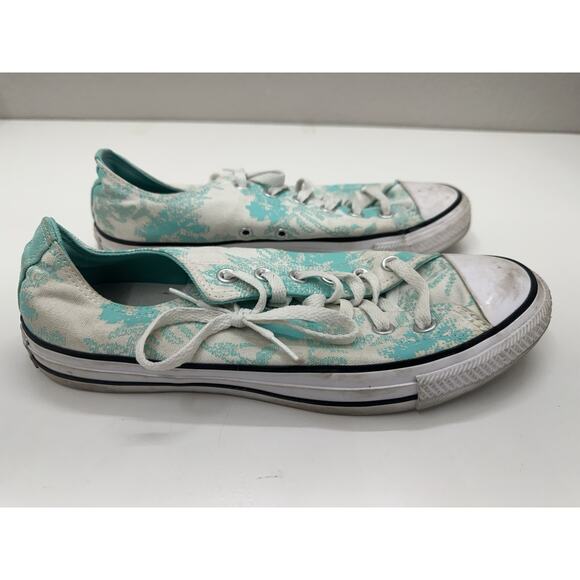 Converse Womens Sneaker Size 10 CTAS OX Electric Aqua White Canvas Low Top - Picture 1 of 12